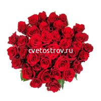 Букет из 25 роз "Секси Ред"