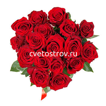 Букет из 17 красных роз " Секси Ред"