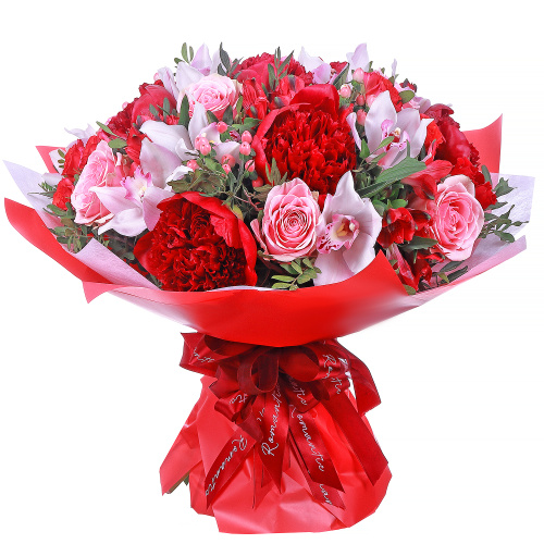 Букет "Алый шелк"