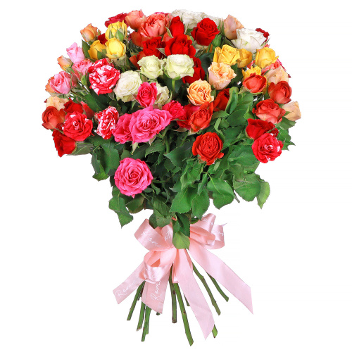 Роза кустовая микс 25 штук