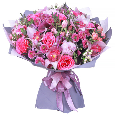 Букет "Розовый лес"