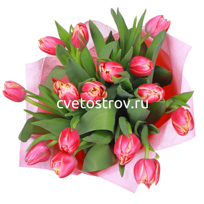 Букет из 15 тюльпанов "Колумбус"