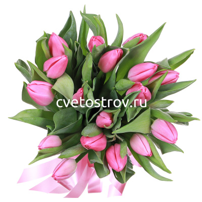 Букет из 15 тюльпанов "Фест класс"